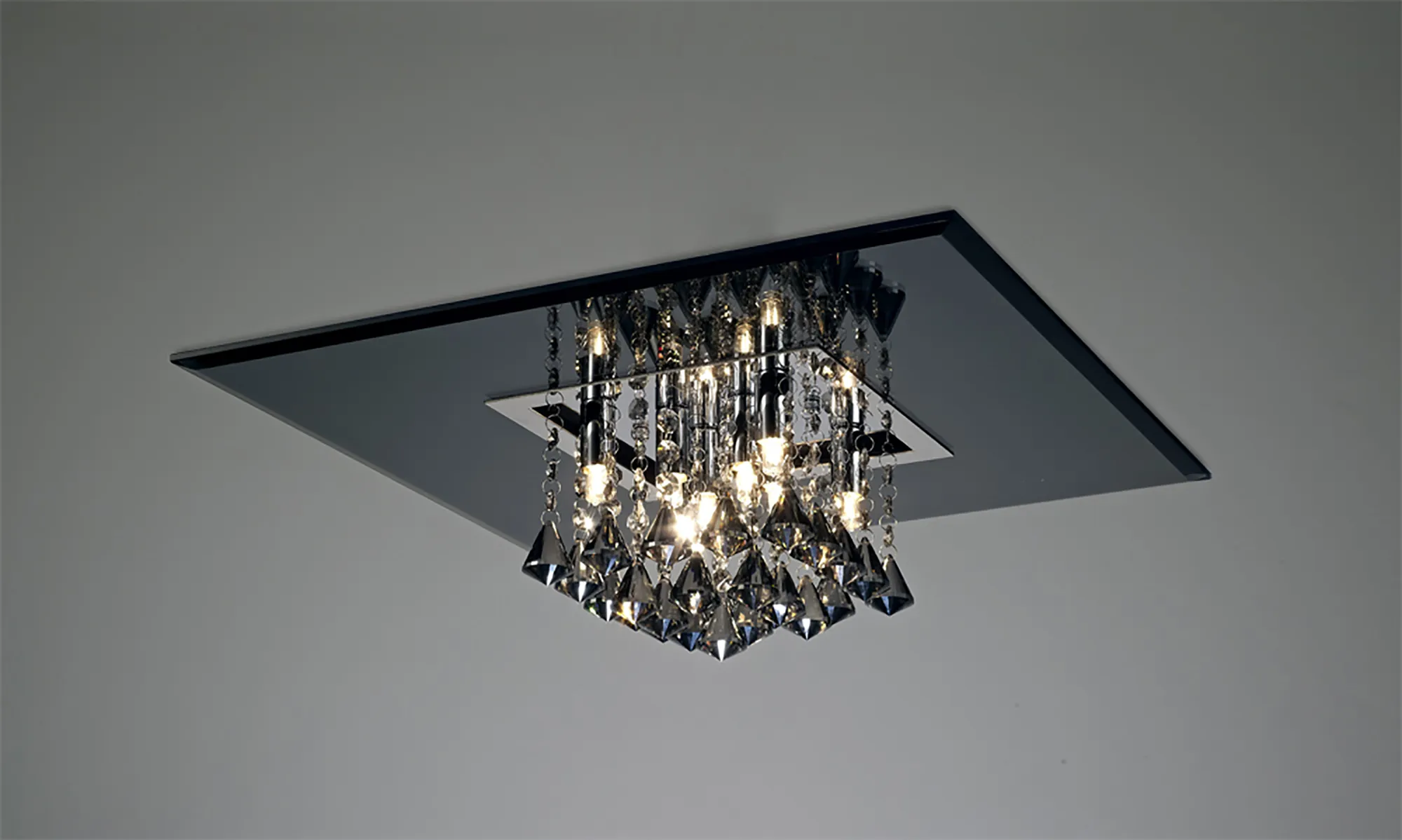 IL31006/G9  Starda Crystal  Flush Ceiling Square 8 Light